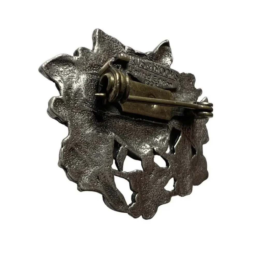 Limited Edition Brooch Pin 1998 Pewter Birds and Blooms